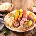 traditional cabbage, potato and sausage- french choucroute; Shutterstock ID 1816155653; purchase_order: Modes et Travaux; job: Bonis Mathieu; client: